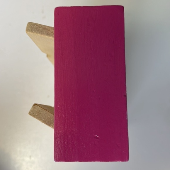 Doll House Wooden Wardrobe with Pink Accents 1:12 Scale - Picture 7 of 9